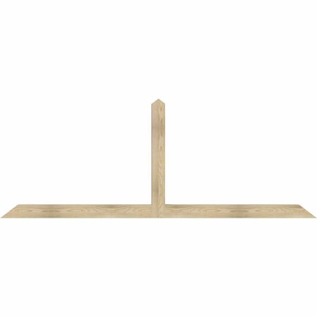 Ekena Millwork Portland Rough Sawn Timber Gable Bracket, Douglas Fir, 96"W x 36"H x 4"D x 4"F, 9/12 Pitch GBW096X36X0404POR00RDF